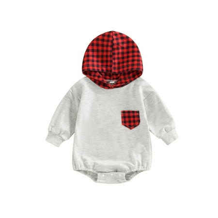 Meihuida Baby Boys Girls Romper Long Sleeve Hooded Plaid/Elk Print Patchwork Casual Bodysuit
Meihuida Baby Boys Girls Romper Long Sleeve Hooded Plaid/Elk Print Patchwork Casual Bodysuit
