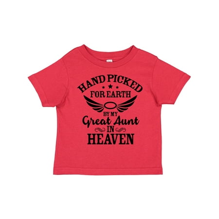 Inktastic Handpicked for Earth by My Great Aunt in Heaven Gift Toddler Boy or Toddler Girl T-Shirt
Inktastic Handpicked for Earth by My Great Aunt in Heaven Gift Toddler Boy or Toddler Girl T-Shirt