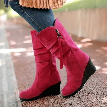 TALKVE 2022 Ladies Fashion Casual Show Thinning Height Wedge Heel Frosted Side Zipper Decorative Round Toe Medium Boots
TALKVE 2022 Ladies Fashion Casual Show Thinning Height Wedge Heel Frosted Side Zipper Decorative Round Toe Medium Boots