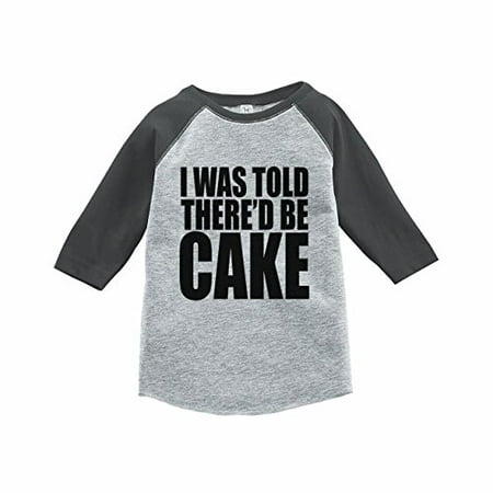 7 ate 9 Apparel Kids Funny Cake Birthday Grey Baseball Tee