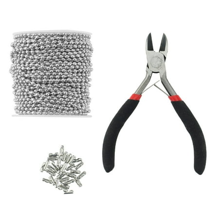 Metal Necklace Chains 48 Feet 2.4mm Adjustable Zipper Beads for Jewelry Making Dog Tag Chain A
Metal Necklace Chains 48 Feet 2.4mm Adjustable Zipper Beads for Jewelry Making Dog Tag Chain A