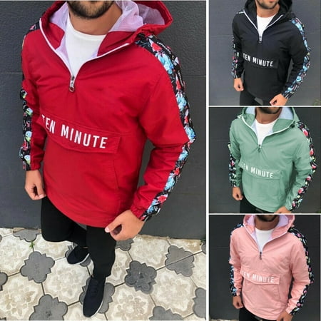 XIAXAIXU Mens Warm Hooded Hoodies Long Sleeve Sweatshirt Sports Pullover Casual Coat Tops