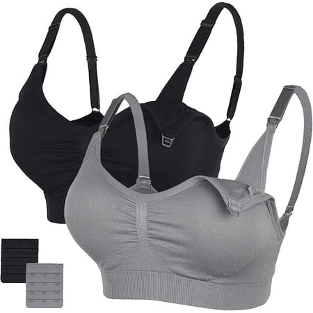 QWZNDZG Nursing Bras Maternity Bra for Breastfeeding Pregnancy Wireless Bralette with Pads Extenders & Clips Pack of 2/3
QWZNDZG Nursing Bras Maternity Bra for Breastfeeding Pregnancy Wireless Bralette with Pads Extenders & Clips Pack of 2/3