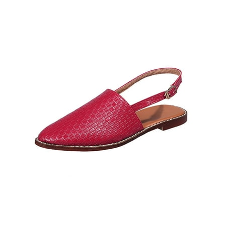 Zodanni Women Flats Beach Summer Flat Sandal Back Strap Sandals Work Casual Shoes Outdoor Buckle Closed Toe Red 5
Zodanni Women Flats Beach Summer Flat Sandal Back Strap Sandals Work Casual Shoes Outdoor Buckle Closed Toe Red 5