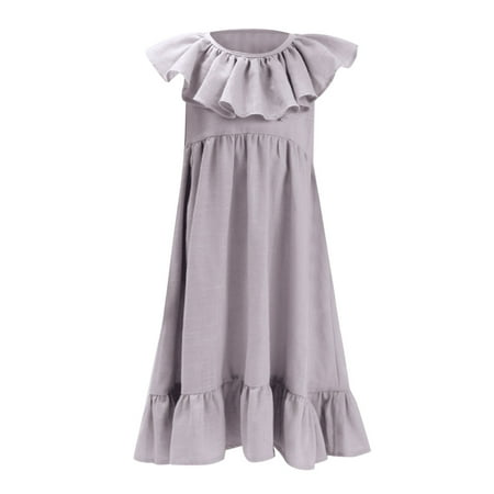 XIEULQP Baby Girl Clothes Kids Toddler Baby Girls Spring Summer Solid Cotton Ruffle Sleeveless Princess Dress Summer Dress Grey
XIEULQP Baby Girl Clothes Kids Toddler Baby Girls Spring Summer Solid Cotton Ruffle Sleeveless Princess Dress Summer Dress Grey