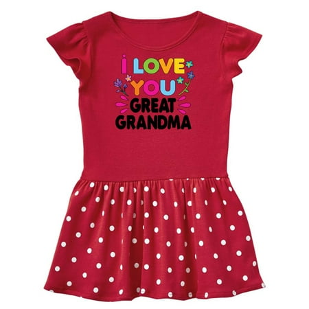 Inktastic I Love You Great Grandma with Flowers Gift Toddler Girl Dress 
Inktastic I Love You Great Grandma with Flowers Gift Toddler Girl Dress