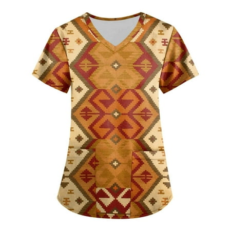 QWERTYU Working Scrubs Top for Women Casual Holiday Uniform V Neck Geometric Print Nursing Scrubs Short Sleeve Professionals T Shirt Orange M
QWERTYU Working Scrubs Top for Women Casual Holiday Uniform V Neck Geometric Print Nursing Scrubs Short Sleeve Professionals T Shirt Orange M