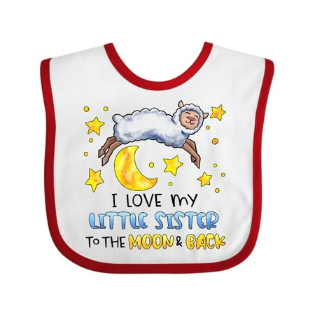 Inktastic I Love my Little Sister to the Moon and Back- Cute Sheep Boys or Girls Baby Bib
Inktastic I Love my Little Sister to the Moon and Back- Cute Sheep Boys or Girls Baby Bib
