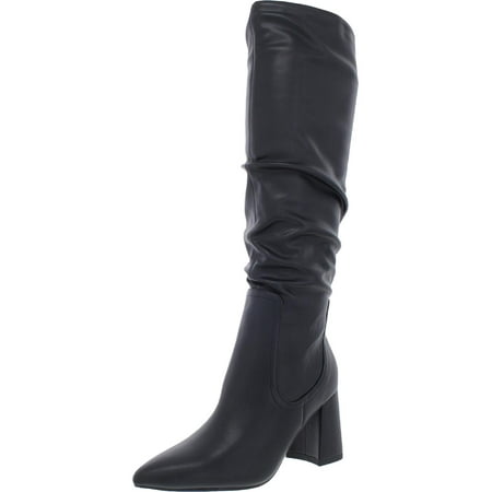 Steve Madden Womens Collision Faux Leather Tall Knee-High Boots