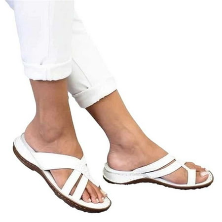 

Flip Flops for Women with Arch Support Wedge Sandals Comfy Thong Flat Sandals Casual Summer Beach Slip On Slides Indoor Outdoor