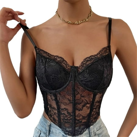 Ma&Baby Women s Lace Crop Cami Tops Sleeveless Spaghetti Strap Solid Corset Camisole
Ma&Baby Women s Lace Crop Cami Tops Sleeveless Spaghetti Strap Solid Corset Camisole