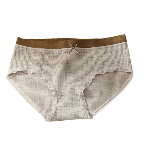 Underwear For Women Solid Color Matching Bow Tie Cotton No Traces Stretch Mid Waisted Briefs Panties 3 Pack
Underwear For Women Solid Color Matching Bow Tie Cotton No Traces Stretch Mid Waisted Briefs Panties 3 Pack