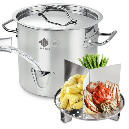 ARC USA Three in One 13 Gallon 52QT Stainless Steel Stock Pot Tamale Steamer with Lid & Steamer Rach
ARC USA Three in One 13 Gallon 52QT Stainless Steel Stock Pot Tamale Steamer with Lid & Steamer Rach