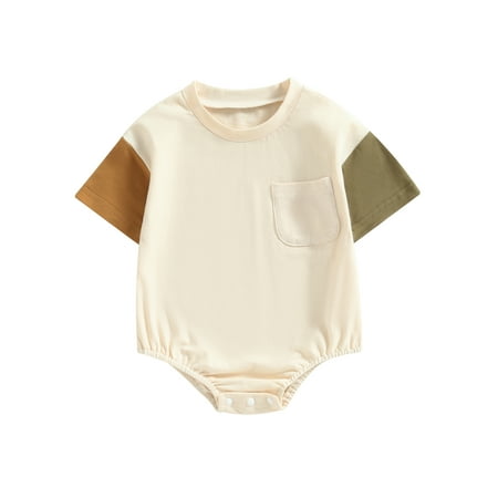 Arvbitana 0 3 6 12 18 24 Months Baby Girls Boys Romper Short Sleeve Crew Neck Contrast Color Summer Bodysuit for Casual Daily
Arvbitana 0 3 6 12 18 24 Months Baby Girls Boys Romper Short Sleeve Crew Neck Contrast Color Summer Bodysuit for Casual Daily