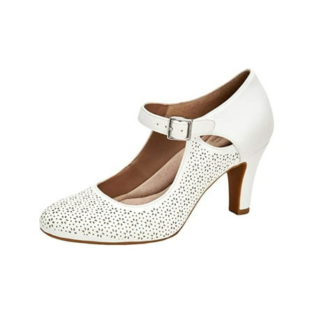 GIANI BERNINI Womens White Ankle Strap Perforated Arch Support Velmah Block Heel Buckle Pumps 6.5 M
GIANI BERNINI Womens White Ankle Strap Perforated Arch Support Velmah Block Heel Buckle Pumps 6.5 M