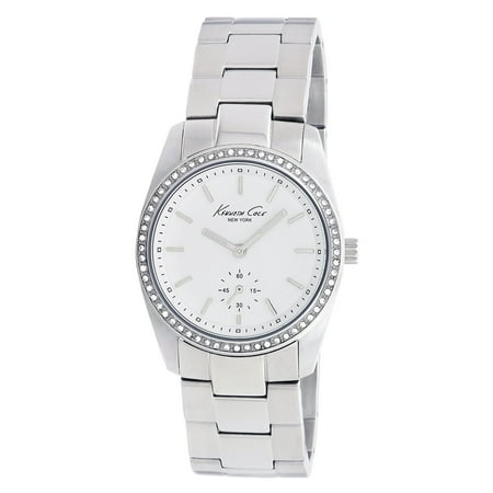 New York Womens Stainless Steel Pearl Dial Silver Watch - KC4722