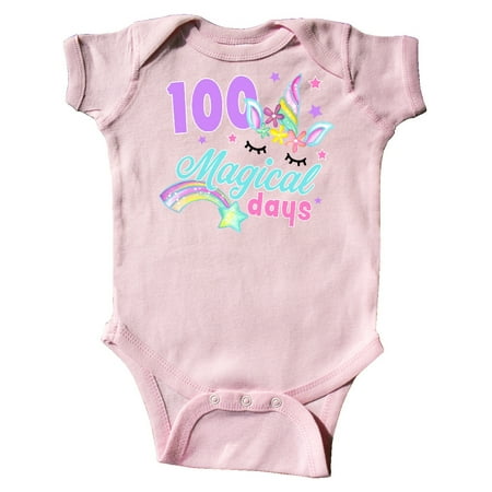 Inktastic 100 Magical Days with Unicorn Gift Baby Girl Bodysuit