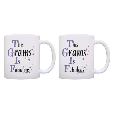 Grams Mug This Grams Fabulous Grams Gifts from Grandchildren 2 Pack Coffee Mugs Tea Cups White
Grams Mug This Grams Fabulous Grams Gifts from Grandchildren 2 Pack Coffee Mugs Tea Cups White