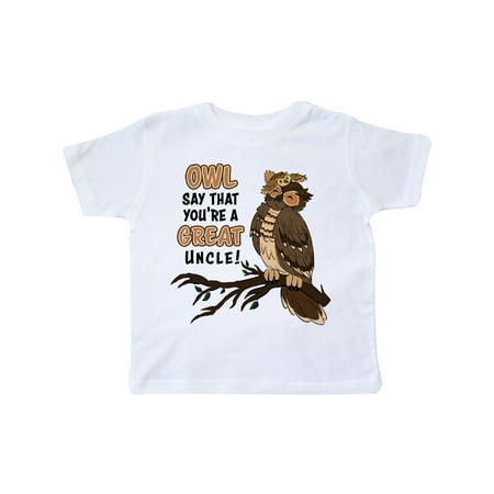 Inktastic Owl Say That You re A Great Uncle-Cute Owl Family Gift Toddler Boy or Toddler Girl T-Shirt
Inktastic Owl Say That You re A Great Uncle-Cute Owl Family Gift Toddler Boy or Toddler Girl T-Shirt