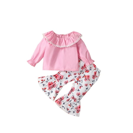 Ma&Baby Infant Baby Girls Ruffle Long Sleeve Shirt Top and Flared Pants Pants Outfit Set
Ma&Baby Infant Baby Girls Ruffle Long Sleeve Shirt Top and Flared Pants Pants Outfit Set