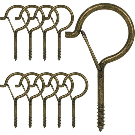 10 PCS 3 inches Q-Hanger Hooks with Safety Buckle Screw Hooks for Outdoor String Lights Ceiling Hooks for Hanging Plants Bronze
10 PCS 3 inches Q-Hanger Hooks with Safety Buckle Screw Hooks for Outdoor String Lights Ceiling Hooks for Hanging Plants Bronze