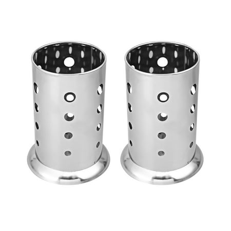 2 Pcs Stainless Steel Chopsticks Holder Widen Base Spoons Forks Utensil Organizer Tableware Drying Rack (Round Hole Silver)
2 Pcs Stainless Steel Chopsticks Holder Widen Base Spoons Forks Utensil Organizer Tableware Drying Rack (Round Hole Silver)