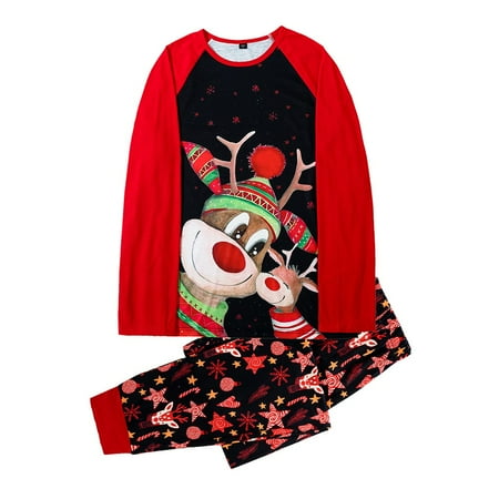 baozhu Matching Family Sleepwear Sets Christmas Pajamas with Cute Elk and Star Long Sleeve Tee and Bottom Loungewear
baozhu Matching Family Sleepwear Sets Christmas Pajamas with Cute Elk and Star Long Sleeve Tee and Bottom Loungewear