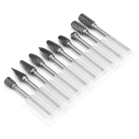 HERCHR Carving Milling Cutter 10Pcs/set Tungsten Carbide Single Cut Rotary Burr Set 1/8inch Cut Rotary Burr Set
HERCHR Carving Milling Cutter 10Pcs/set Tungsten Carbide Single Cut Rotary Burr Set 1/8inch Cut Rotary Burr Set