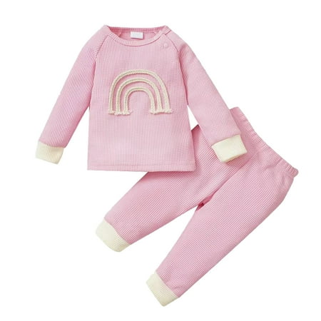Rovga Girls Outfit Sets Toddler Girls Long Sleeve Rainbow T-Shirt Tops Sweater Pants Outfits Clothing Set
Rovga Girls Outfit Sets Toddler Girls Long Sleeve Rainbow T-Shirt Tops Sweater Pants Outfits Clothing Set