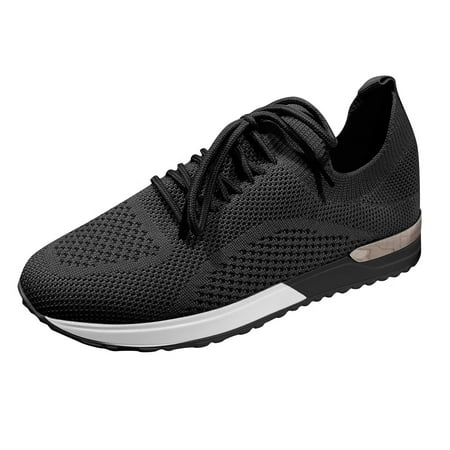 Tangnade Casual Shoes Summer Women Ladies Wedge Sneakers Casual Shoes Mesh Lace Up Walking Shoes