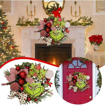 Yubatuo Grinch Christmas Decorations Ornaments Christmas Wreath Decoration Fun Welcome Front Door Sign Christmas Decoration Christmas Wreath Decoration for Porch Decoration
Yubatuo Grinch Christmas Decorations Ornaments Christmas Wreath Decoration Fun Welcome Front Door Sign Christmas Decoration Christmas Wreath Decoration for Porch Decoration
