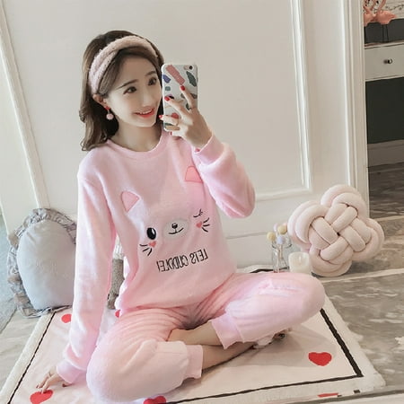 Autumn Winter Warm Flannel Women Pyjamas Sets Thick Coral Velvet Long Sleeve Cartoon Sleepwear Thin Flannel Pajamas Set
Autumn Winter Warm Flannel Women Pyjamas Sets Thick Coral Velvet Long Sleeve Cartoon Sleepwear Thin Flannel Pajamas Set
