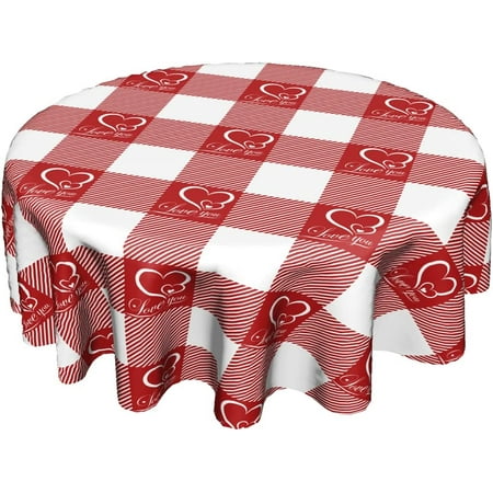 Romantic Valentine Day Tablecloth 60 Inch Sweet Red Heart Table Cloth Red Buffalo Plaid Table Cloth Waterproof for Kitchen Dining Room Holiday Party Picnic Patio
Romantic Valentine Day Tablecloth 60 Inch Sweet Red Heart Table Cloth Red Buffalo Plaid Table Cloth Waterproof for Kitchen Dining Room Holiday Party Picnic Patio