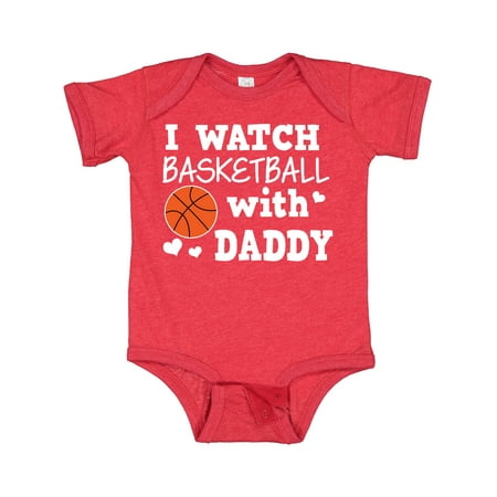 Inktastic I Watch Basketball with Daddy Gift Baby Boy Bodysuit