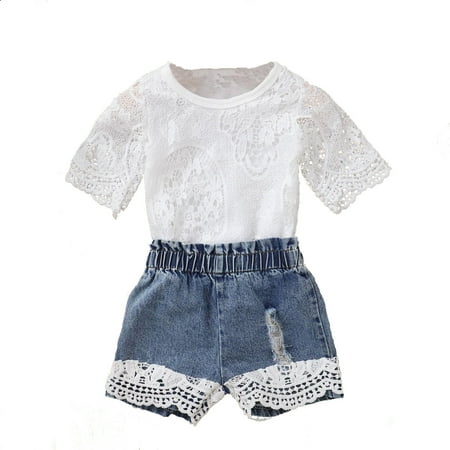EHTMSAK Newborn Infant Baby Girl 2PCS Summer Lace T Shirts and Denim Shorts Set Outfits Short Sleeve Clothing Set White 0-12M 70
EHTMSAK Newborn Infant Baby Girl 2PCS Summer Lace T Shirts and Denim Shorts Set Outfits Short Sleeve Clothing Set White 0-12M 70
