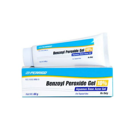 Perrigo Benzoyl Peroxide 10 Percent Hydroalcoholic Base Acne Gel - 60 Gm, 6 Pack