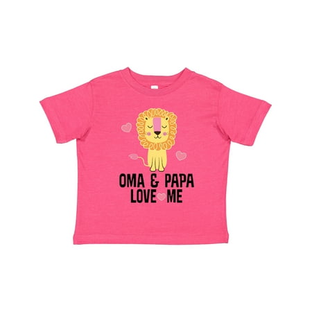Inktastic Oma and Papa Love Me Lion Gift Toddler Boy or Toddler Girl T-Shirt