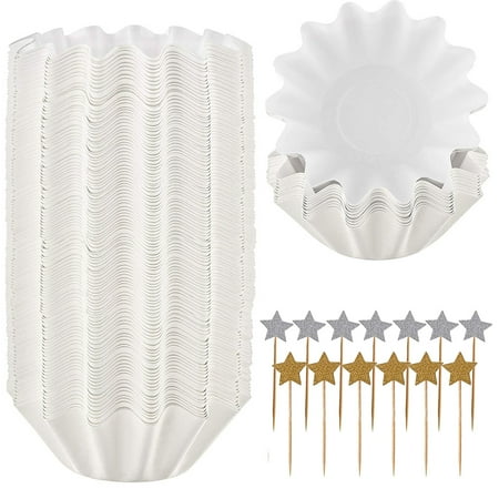 100Pack Paper Baking Cups Greaseproof Large Cupcakes Liners Disposable Cake Cups Perfect for Muffins Cake Balls Snacks Recyclable - White
100Pack Paper Baking Cups Greaseproof Large Cupcakes Liners Disposable Cake Cups Perfect for Muffins Cake Balls Snacks Recyclable - White