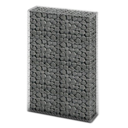 59"x39.4"x11.8" Gabion Basket with Lids Galvanized Wire