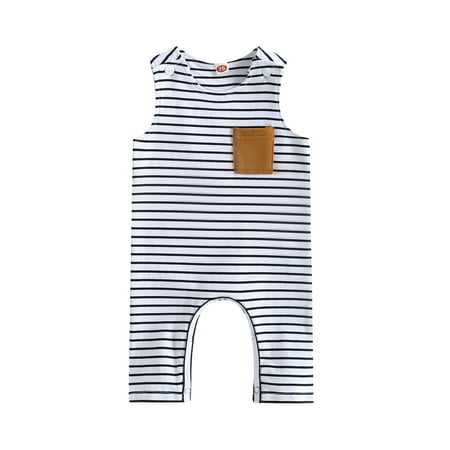 Newborn Baby Boys Romper Jumpsuit Striped One-Piece Coverall with Pocket Summer Short Sleeve Romper Playsuit Clothes
Newborn Baby Boys Romper Jumpsuit Striped One-Piece Coverall with Pocket Summer Short Sleeve Romper Playsuit Clothes