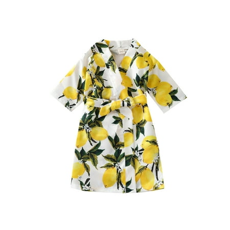 TheFound Summer Infant Kids Girls Robes Sleepwear Sunflowers Printed Long Sleeve Belt Bandage Nightgown
TheFound Summer Infant Kids Girls Robes Sleepwear Sunflowers Printed Long Sleeve Belt Bandage Nightgown