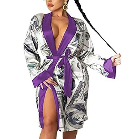 Women Satin Robe Dollars Money Print Silky Robes Bridesmaid Wedding Party Long Kimono Style Robe Sleepwear
Women Satin Robe Dollars Money Print Silky Robes Bridesmaid Wedding Party Long Kimono Style Robe Sleepwear