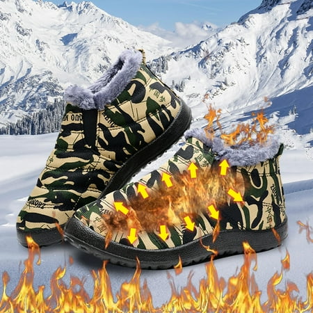 TALKVE Warm and non slip Mens Shoes Fashion Camouflage Boots Winter Flat Plus Velvet Warm Short Slip On Snow Boots
TALKVE Warm and non slip Mens Shoes Fashion Camouflage Boots Winter Flat Plus Velvet Warm Short Slip On Snow Boots