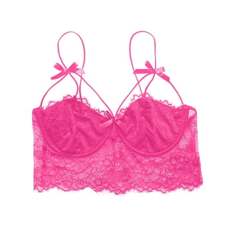 Odeerbi Rollback Bras for Women Lingerie Fashion Tops Solid Lace Slim Camis Hollow Out Underwire Underwear Hot Pink
Odeerbi Rollback Bras for Women Lingerie Fashion Tops Solid Lace Slim Camis Hollow Out Underwire Underwear Hot Pink