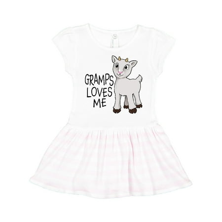 Inktastic Gramps Loves Me- cute goat Gift Toddler Girl Dress