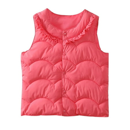 HaiMao Toddler Boys Girls Cotton Vest Clearance Front Buttons Solid Color Sleeveless Warm Jacket Coat Fall Winter Clothes Hot Pink 4 Years
HaiMao Toddler Boys Girls Cotton Vest Clearance Front Buttons Solid Color Sleeveless Warm Jacket Coat Fall Winter Clothes Hot Pink 4 Years