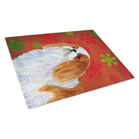 Caroline s Treasures SS4714LCB English Toy Spaniel Red and Green Snowflakes Holiday Christmas Glass Cutting Board Large
Caroline s Treasures SS4714LCB English Toy Spaniel Red and Green Snowflakes Holiday Christmas Glass Cutting Board Large