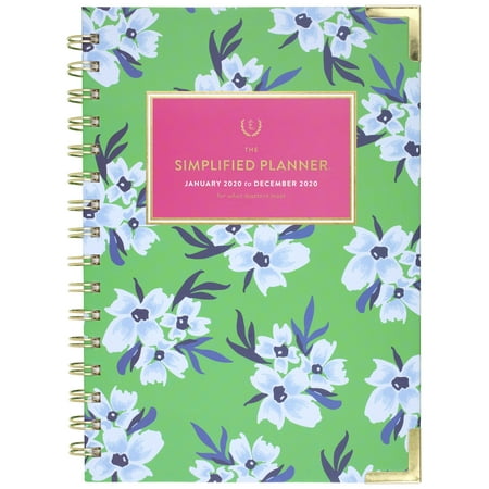 Simplified by Emily Ley 2020 Weekly/Monthly Hardcover Planner, Green Floral