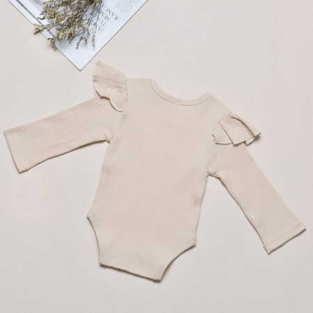 kpoplk Baby Girls Boys Christmas Outfit Baby Girls Long Ruffled Sleeve Ribbed Romper Bodysuit Outfits Clothes(Beige)
kpoplk Baby Girls Boys Christmas Outfit Baby Girls Long Ruffled Sleeve Ribbed Romper Bodysuit Outfits Clothes(Beige)