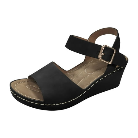 nsendm Womens Sport Sandals Size 12 Women Sandals Buckle Sandals Platform Wedge Slippers Woven Sandals Women Black 9
nsendm Womens Sport Sandals Size 12 Women Sandals Buckle Sandals Platform Wedge Slippers Woven Sandals Women Black 9